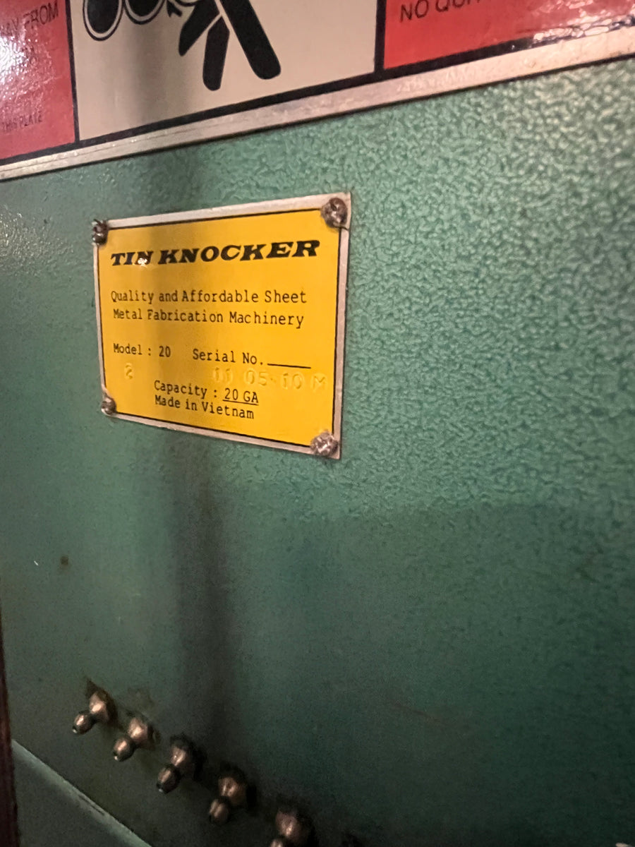 USED TIN KNOCKER ROLL FORMER, 20 GA PITTSBURGH Batavia Machinery, Inc