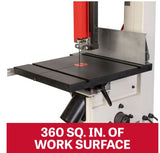 JET JWBS-14SFX-BLK Black 230V Single Phase 14” Vertical Bandsaw with 21”x17” Table JT1-1371