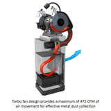JET® JDCS-505 Metal Dust Collector Stand 1/2 HP, 115V, 1Ph (20A) 414800