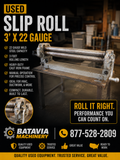 Used Slip Roll 3' X 22 Gauge Unknown name