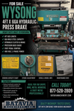 Used Wysong Hydra-Mechanical Press Brake