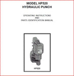 PEXTO MODEL HP520 HYDRAULIC PUNCH BOOK