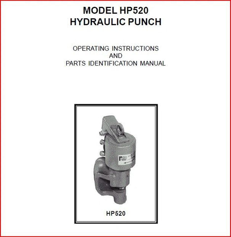 PEXTO MODEL HP520 HYDRAULIC PUNCH BOOK