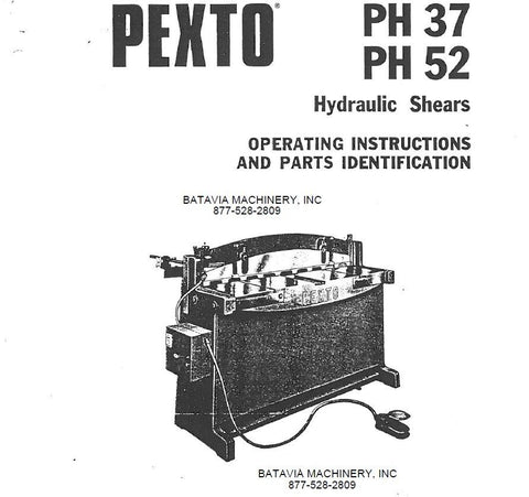PEXTO PH37 PH52 HYDRAULIC SHEARS BOOKLET
